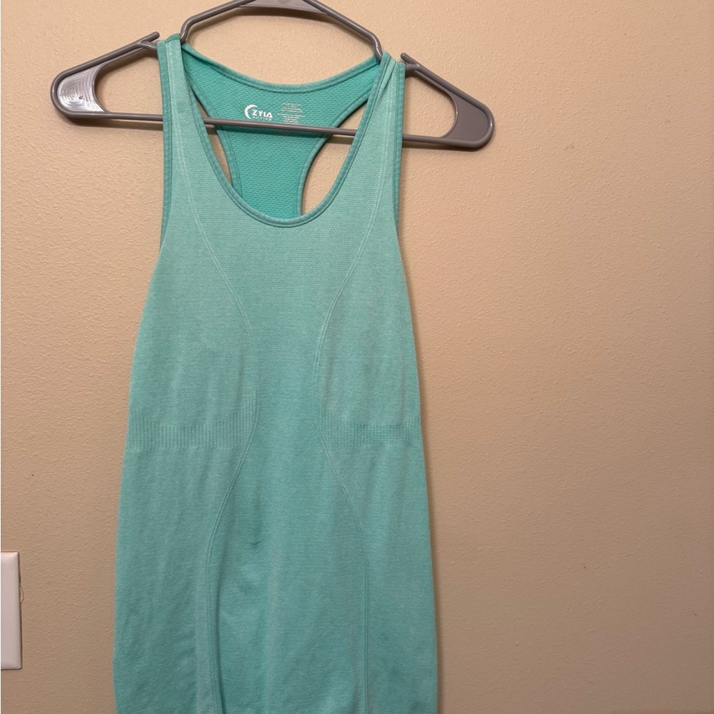 Zyia Teal Racerback Tank Top